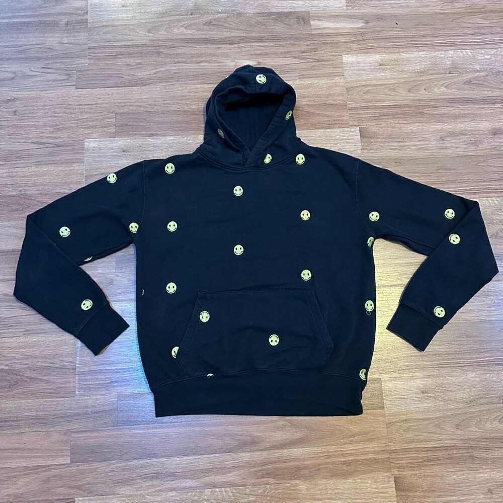 Eighty Eight Black Hoodie with Smiley Faces Print | Youth Size XL